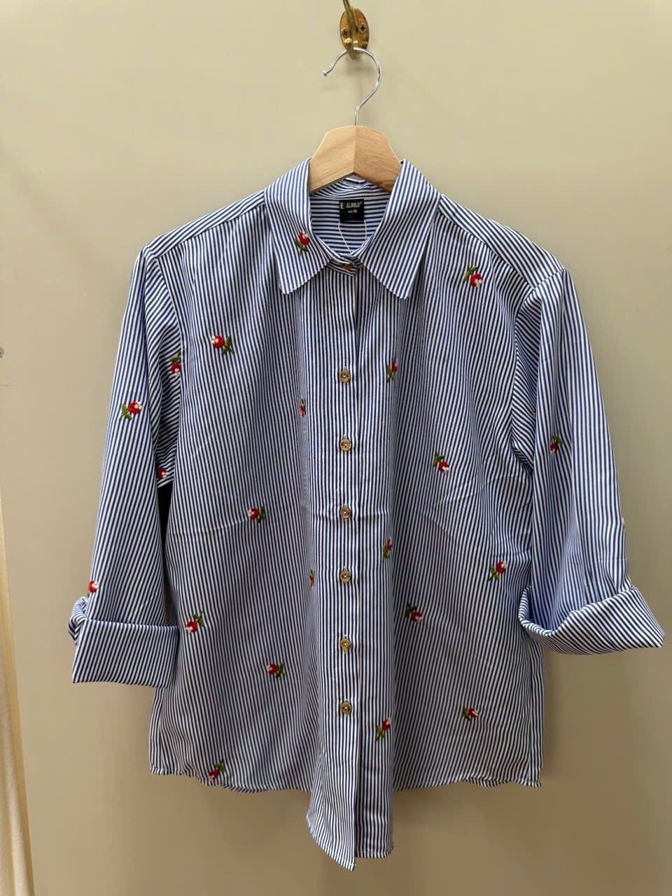 Embroidered Striped Shirt